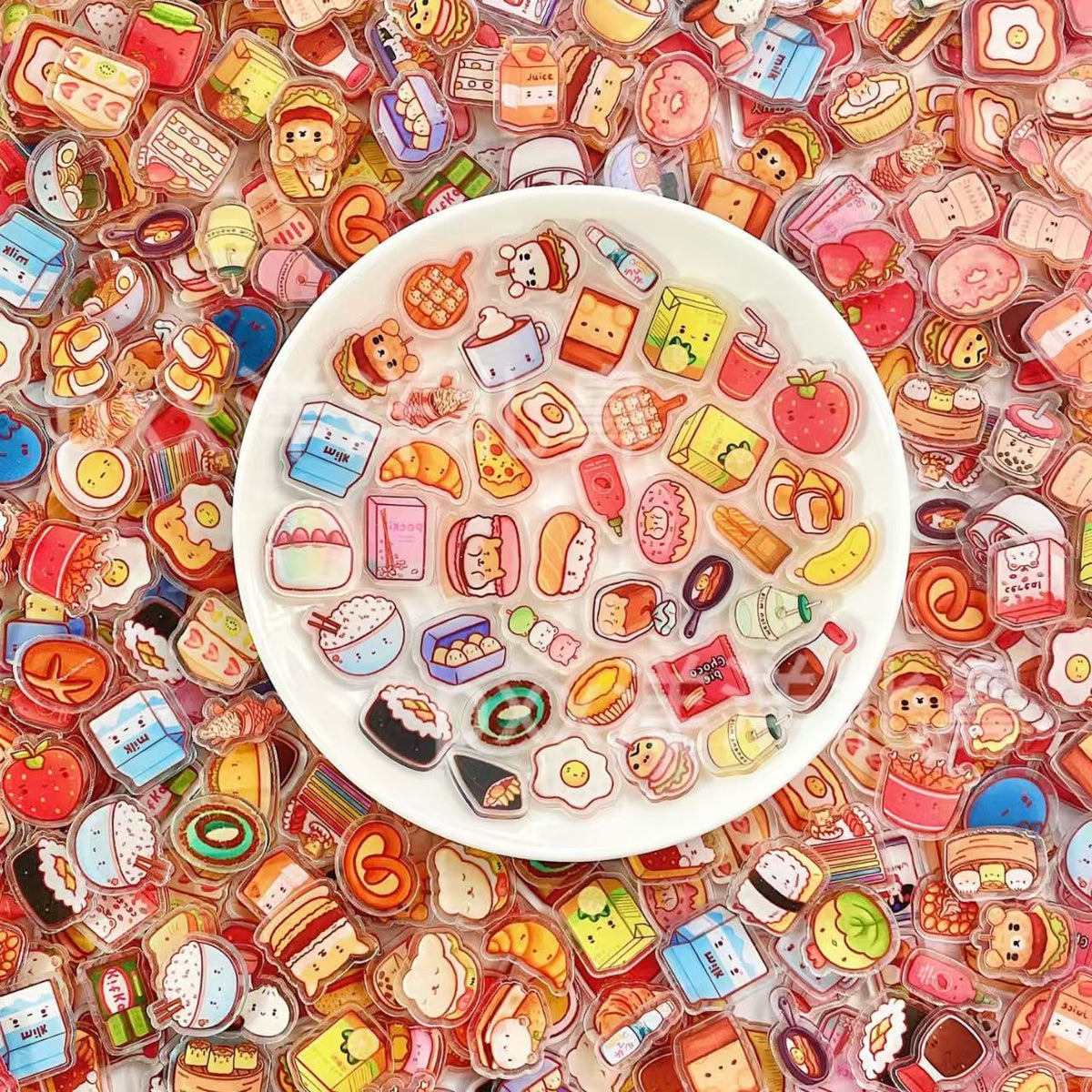 Cute Kawaii Food Stickers, Cartoon Food-Themed Decorative Stickers for Journals, Scrapbooks, Planners & DIY Crafts