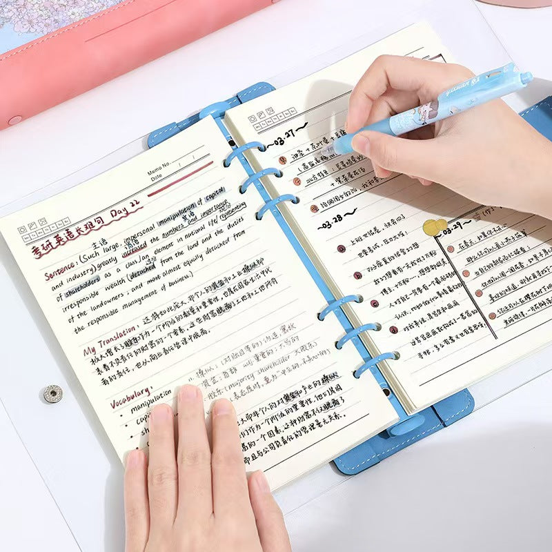 Susu Aesthetic Transparent A5 Journal Cover - Minimalist Refillable Organizer