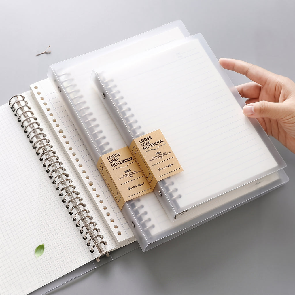 Susu Frosted Ring Binder Cover with Grid & Lined Paper